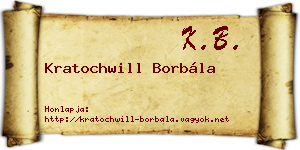 Kratochwill Borbála névjegykártya